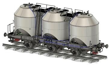 Preview: Kohlenstaubwagen Uc-x, geschweißt, DR Ep.IV