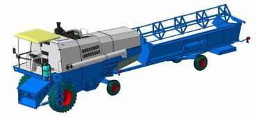 Preview: Mähdrescher E512 mit Sonnenverdeck für blau/weiße Lackierung - Bausatz