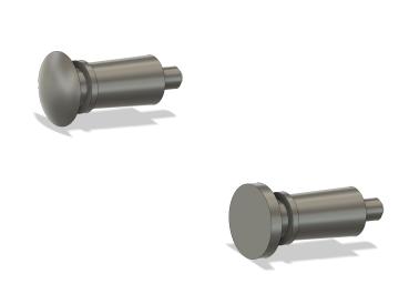 belgische Puffer rund/ballig mit Zapfen 0,9 mm