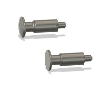 Puffer rund/ballig mit Zapfen 0,9 mm je 4 Stk.