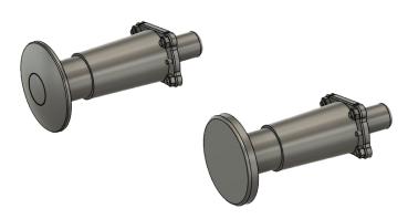 Puffer mit Platte flach/ballig