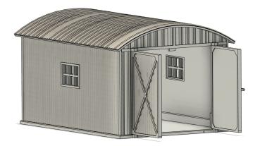 Preview: Wellblech-Draisinenschuppen