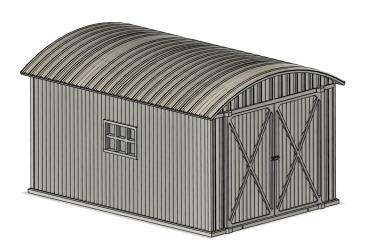 Wellblech-Draisinenschuppen