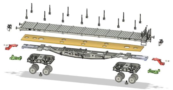 Flachwagen SSl Köln DR Epoche III mit Bremserhaus
