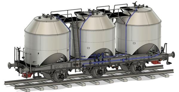 Kohlenstaubwagen Uc-x, geschweißt, DR Ep.IV