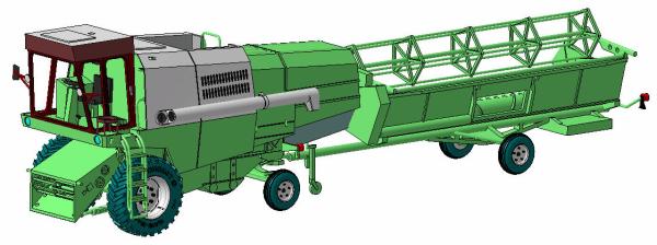 Mähdrescher E512 mit Kabine für grüne Lackierung