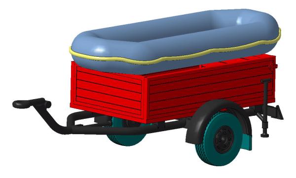 Anhänger MZA mit Schlauchboot