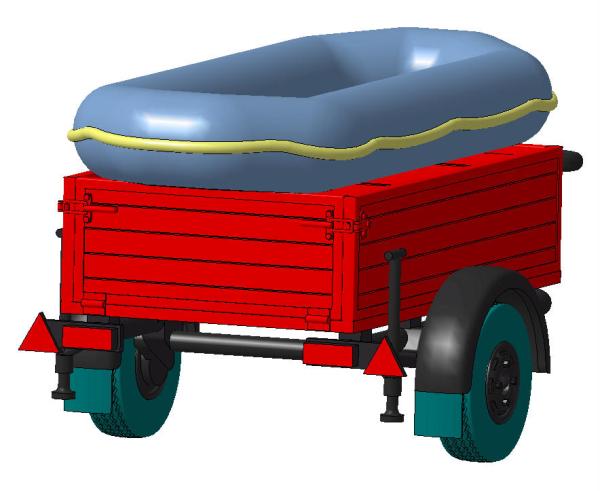 Anhänger MZA mit Schlauchboot