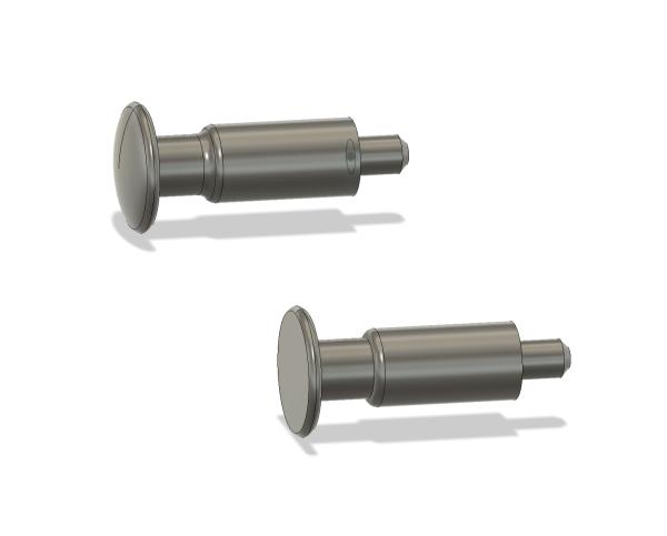 Puffer rund/ballig mit Zapfen 0,9 mm je 4 Stk.