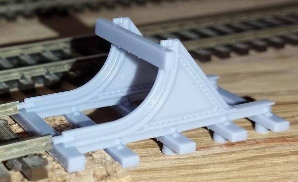 Prellbock verblecht, Holzbohle