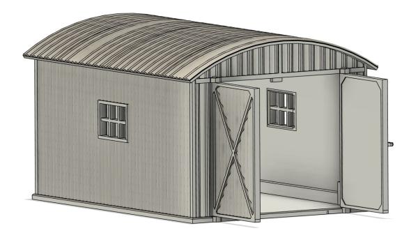 Wellblech-Draisinenschuppen