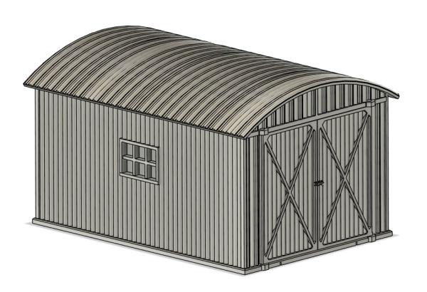 Wellblech-Draisinenschuppen