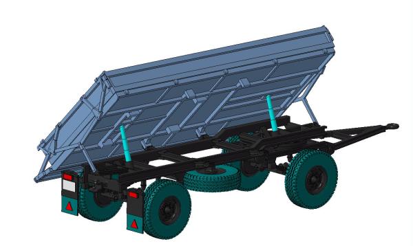 Anhänger HW80 halbhoch gekippt